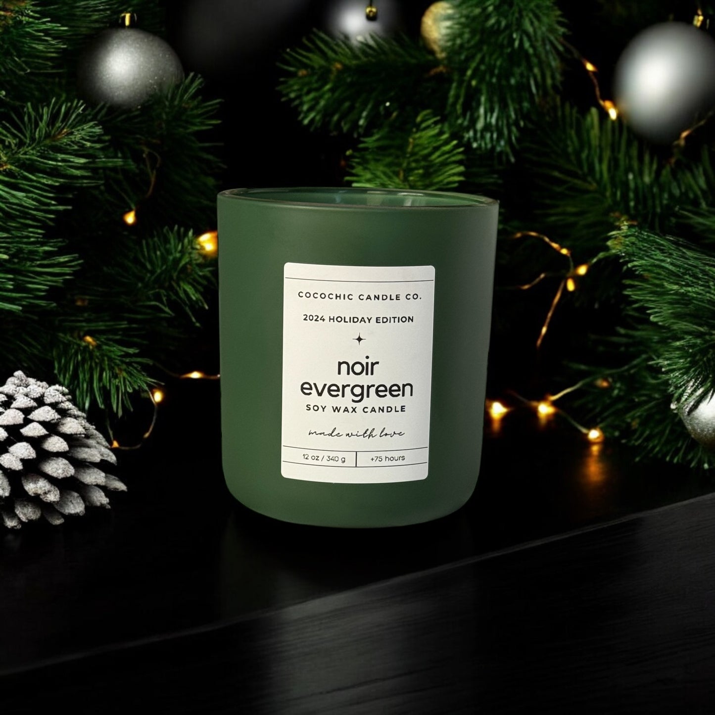 Noir Evergreen 12 oz Candle - Holiday Limited Edition
